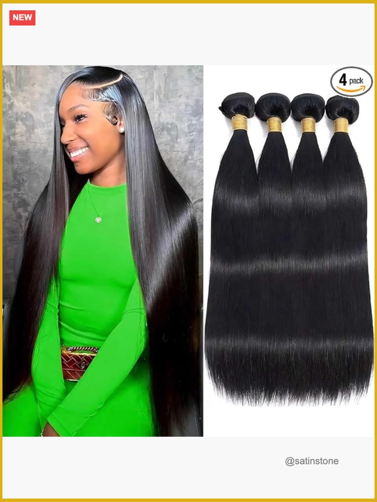 100% Brazilian Remy Virgin Human Hair Bundles 4pcs Straight Unprocessed Raw